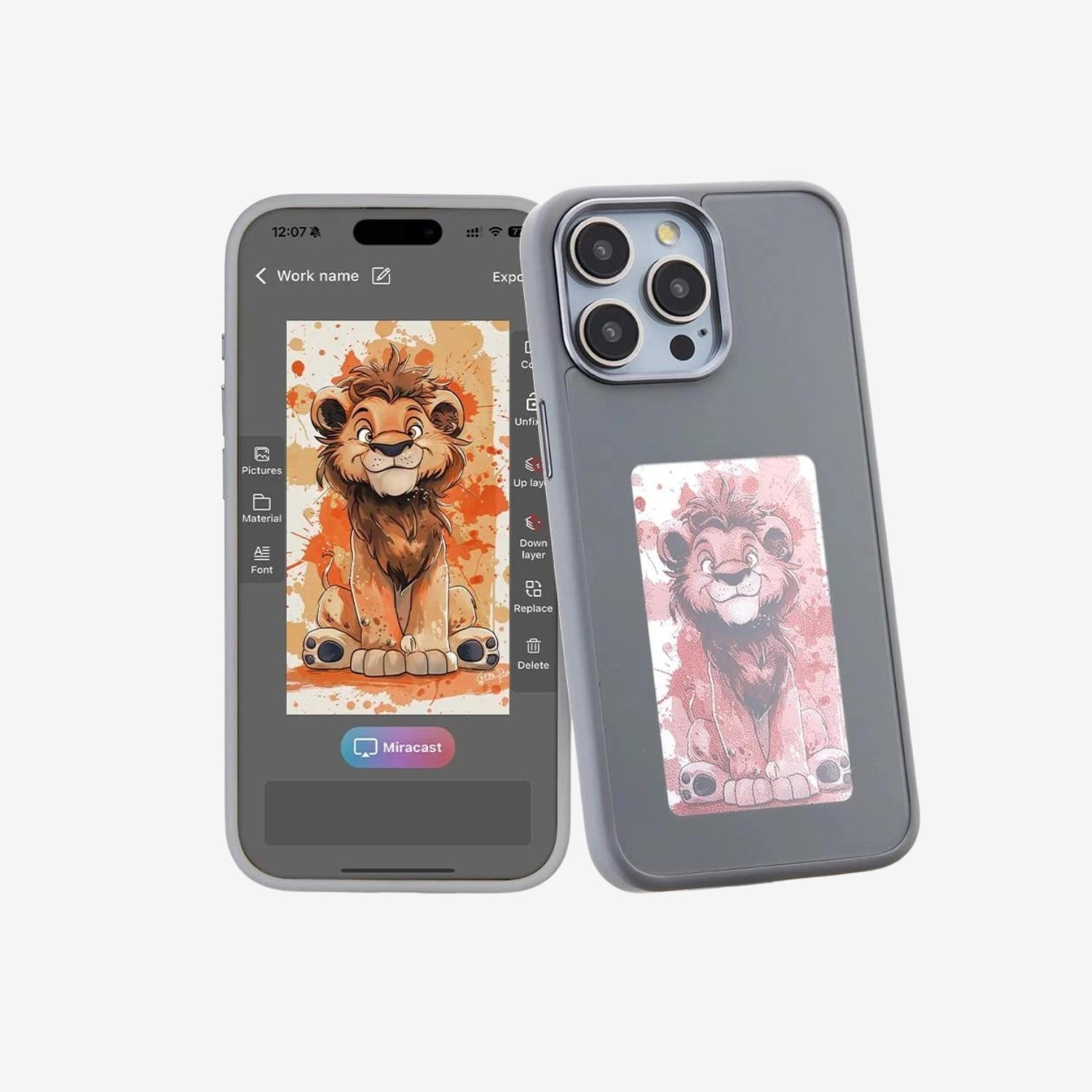 Funda Case Tinta Electronica NFC para iPhone 15 Pro Max