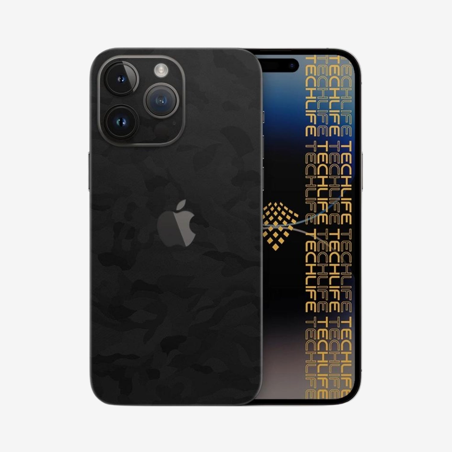 Skin Premium Camuflaje Espectro Negro iPhone 13 Pro