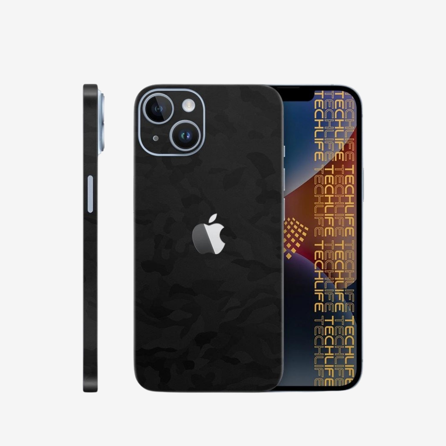 Skin Premium Camuflaje Espectro Negro iPhone 15