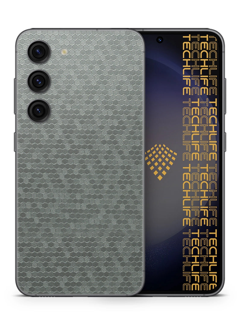 Skin Premium Titanium 3D Honeycomb para Galaxy S23 Plus