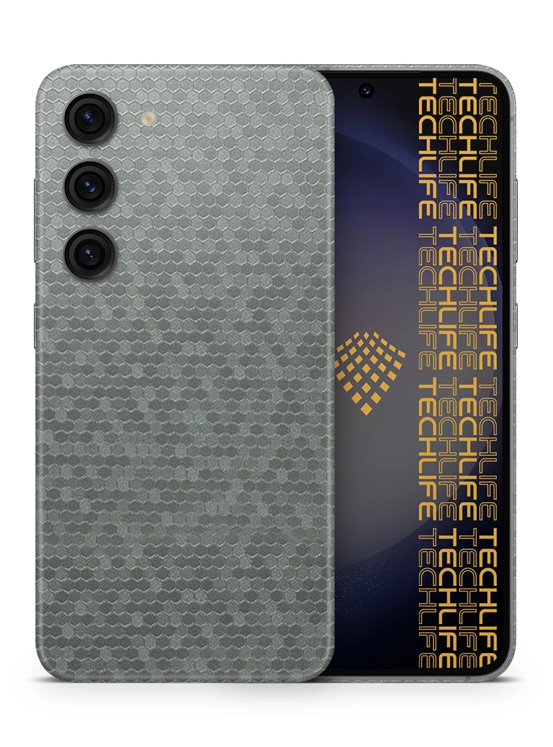 Skin Premium Titanium 3D Honeycomb para Galaxy S23 Plus