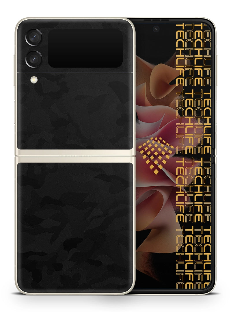 Skin Premium Camuflaje Espectro Negro Samsung Galaxy Z Flip 3