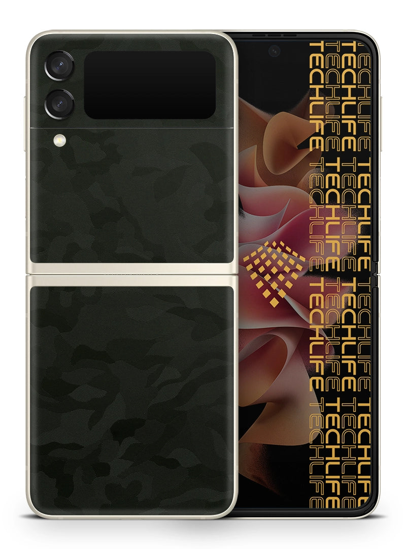 Skin Premium Camuflaje Comando Oscuro Samsung Galaxy Z Flip 3