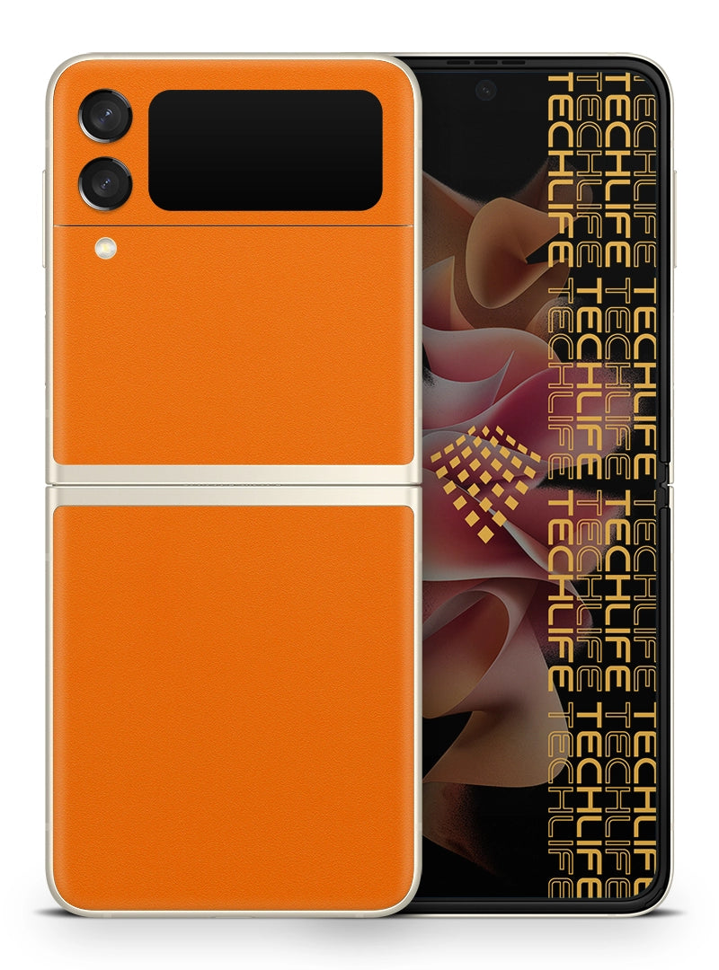 Skin Premium Alcantara anaranjado Samsung Galaxy Z Flip 3