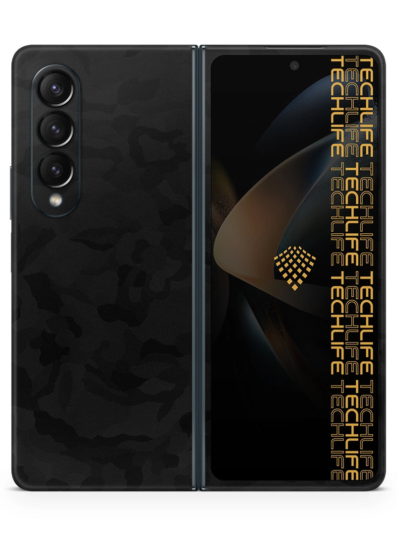 Skin Premium Camuflaje Espectro Negro Galaxy Z Fold 4