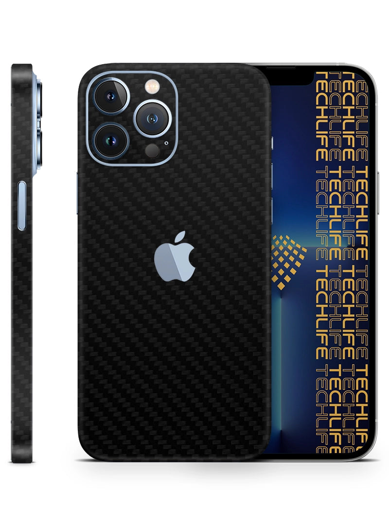 Skin Premium Fibra De Carbono Negro iPhone 13 Pro Max