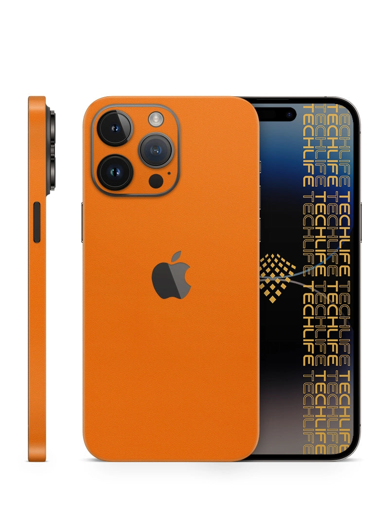 Skin Premium Alcantara anaranjado iPhone 15 Pro