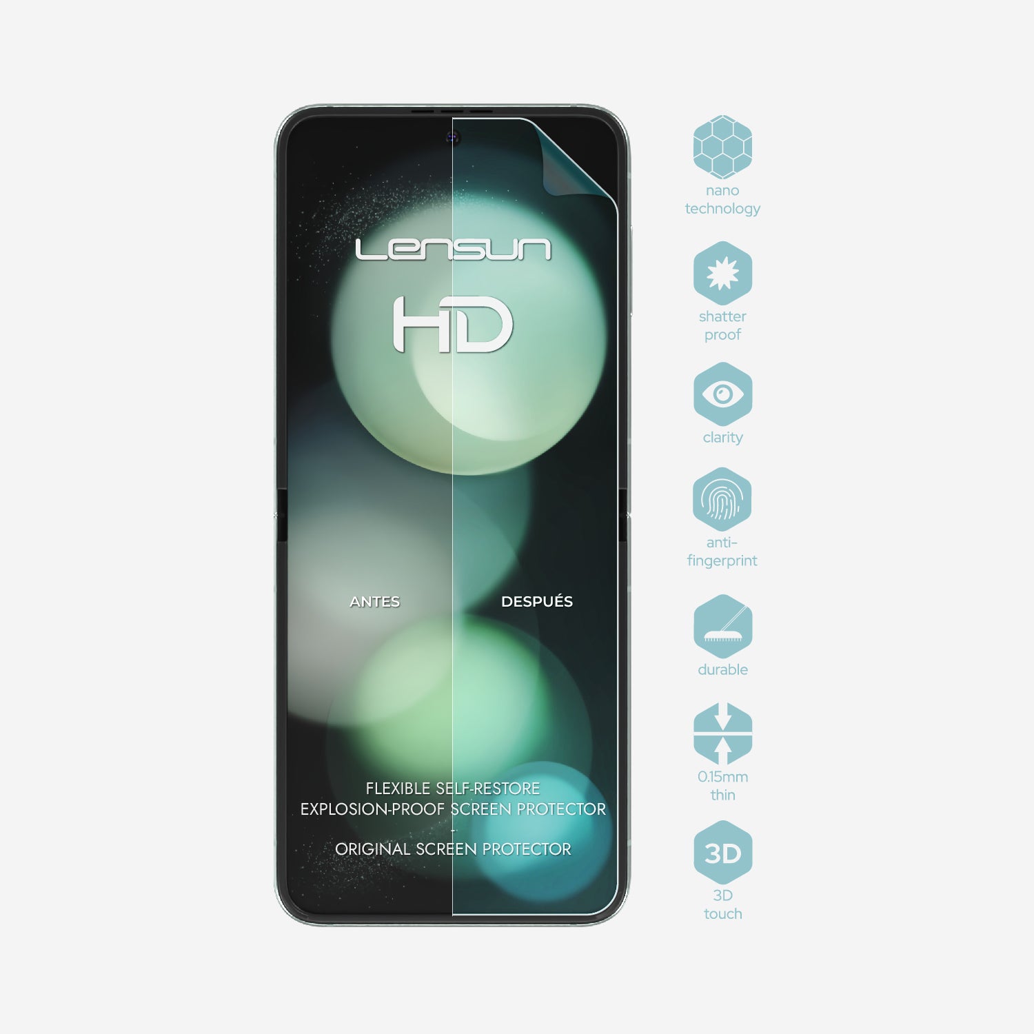 Protector de Pantalla Lensun HD Galaxy Z Flip 4