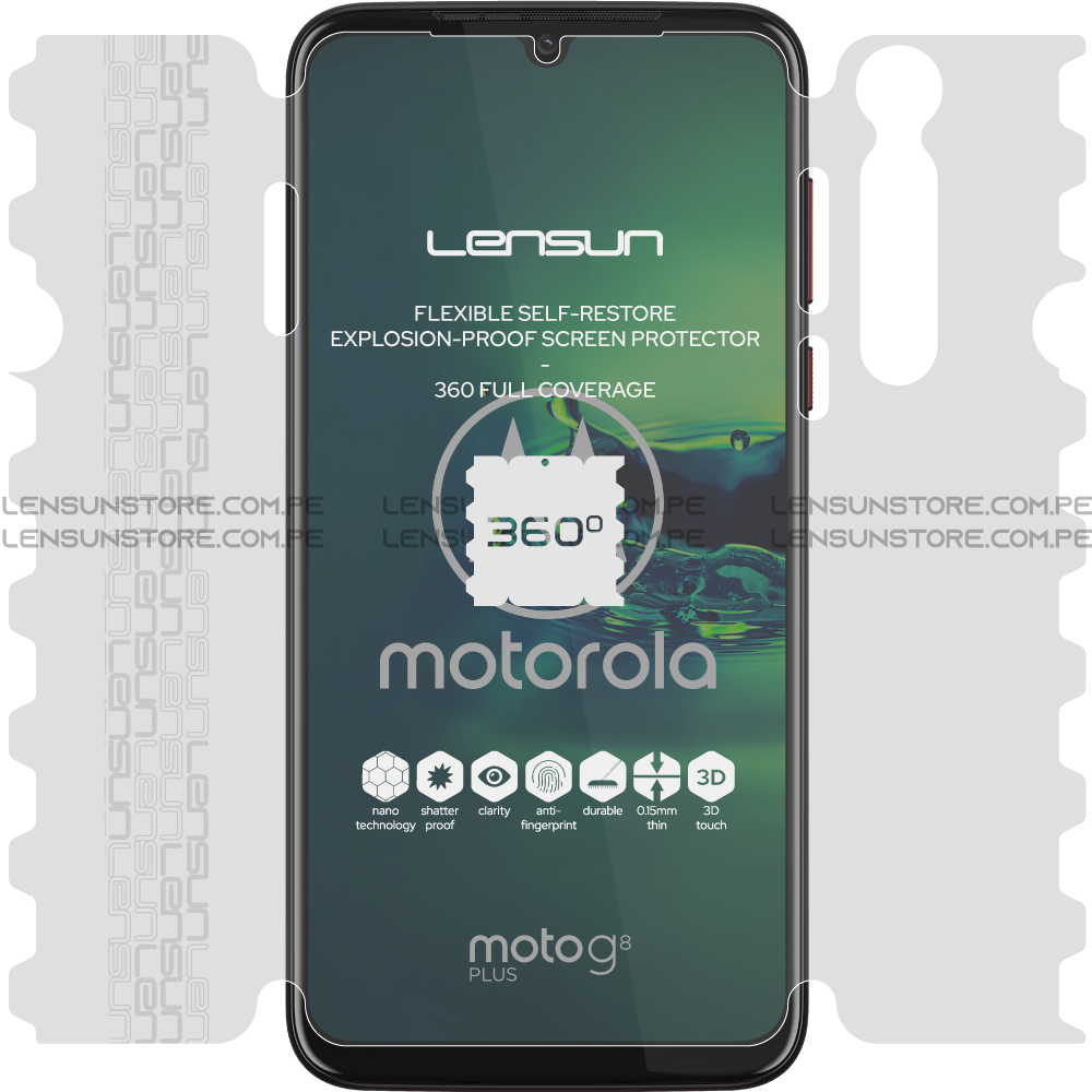 Lámina 360 Lensun Protector -  Motorola G8 Plus