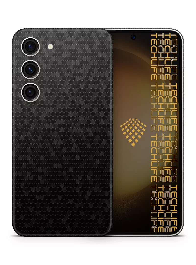 Skin Premium Black 3D Honeycomb para Galaxy S23
