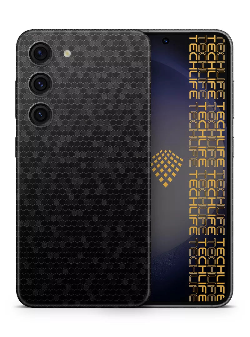 Skin Premium Black 3D Honeycomb para Galaxy S23 Plus