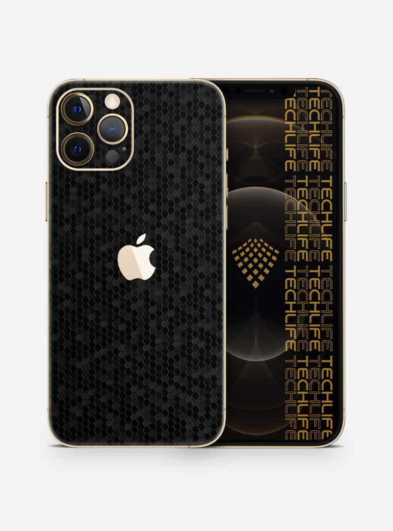 Skin Premium Black 3D Honeycomb para iPhone 12 Pro