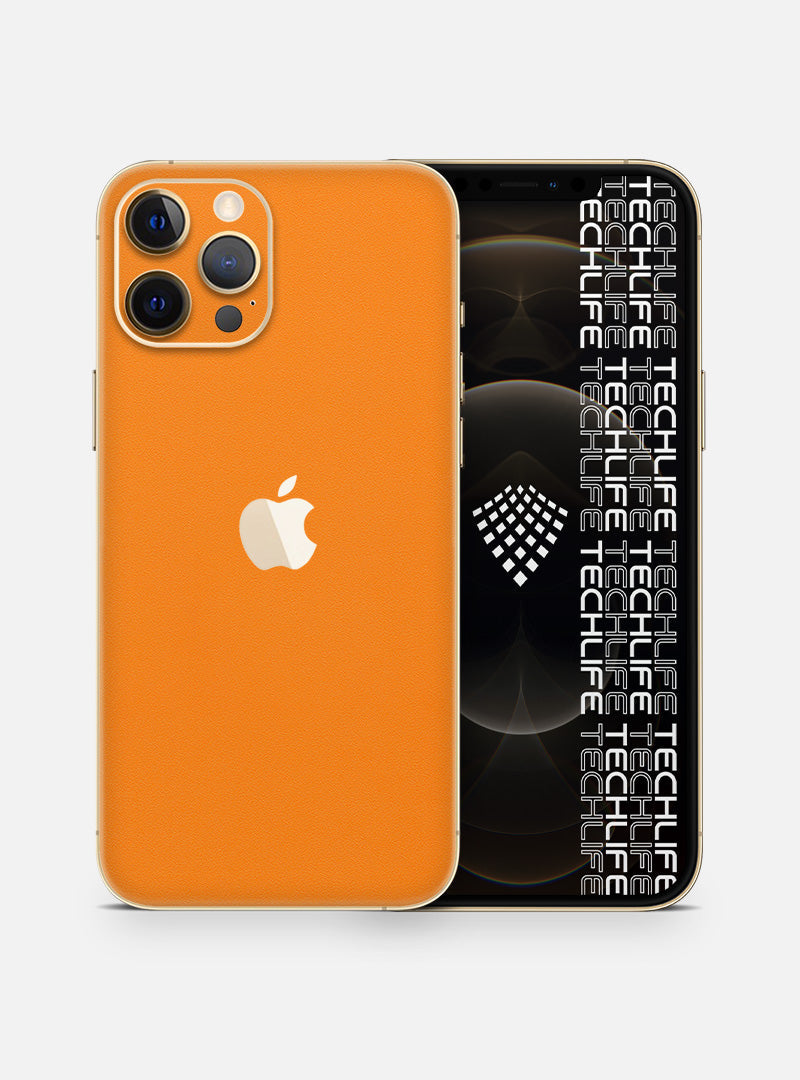 Skin Premium Alcantara anaranjado iPhone 12 Pro