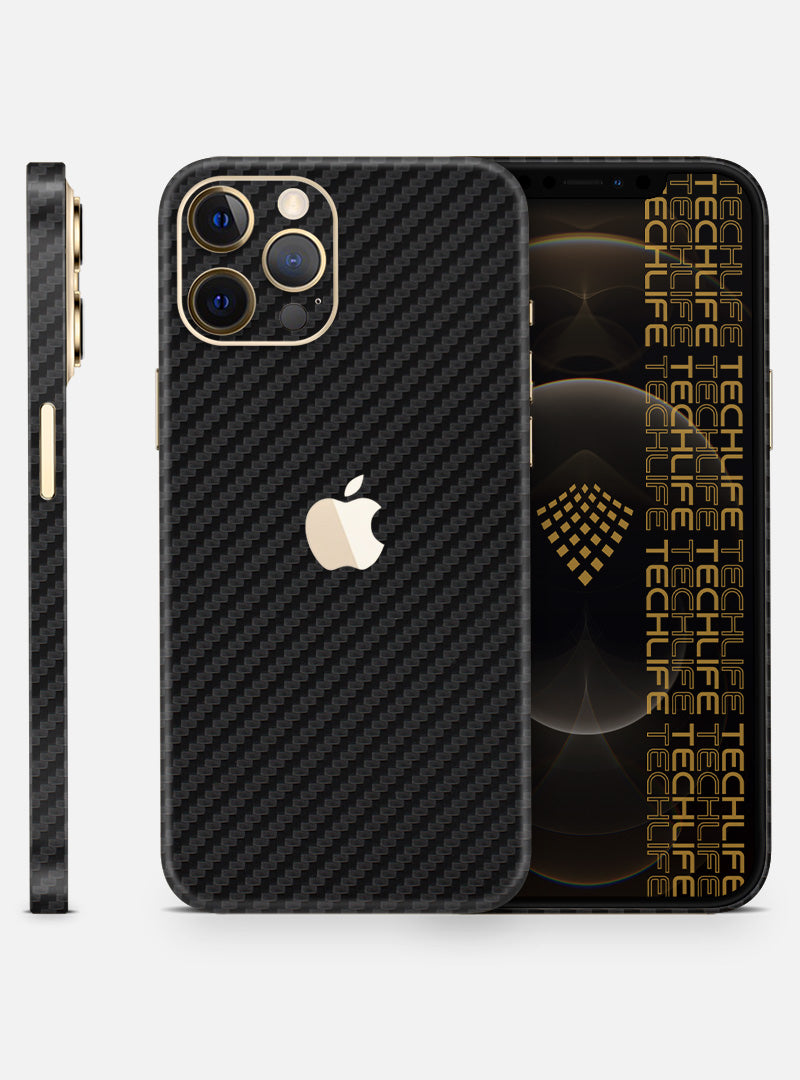 Skin  Black 3D Carbon para iPhone 12 Pro