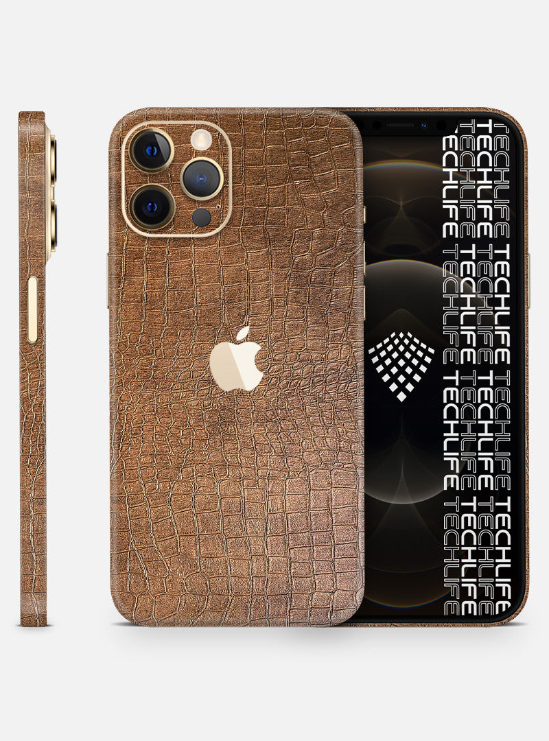 Skin Leather Reptile Brown para iPhone 12 Pro