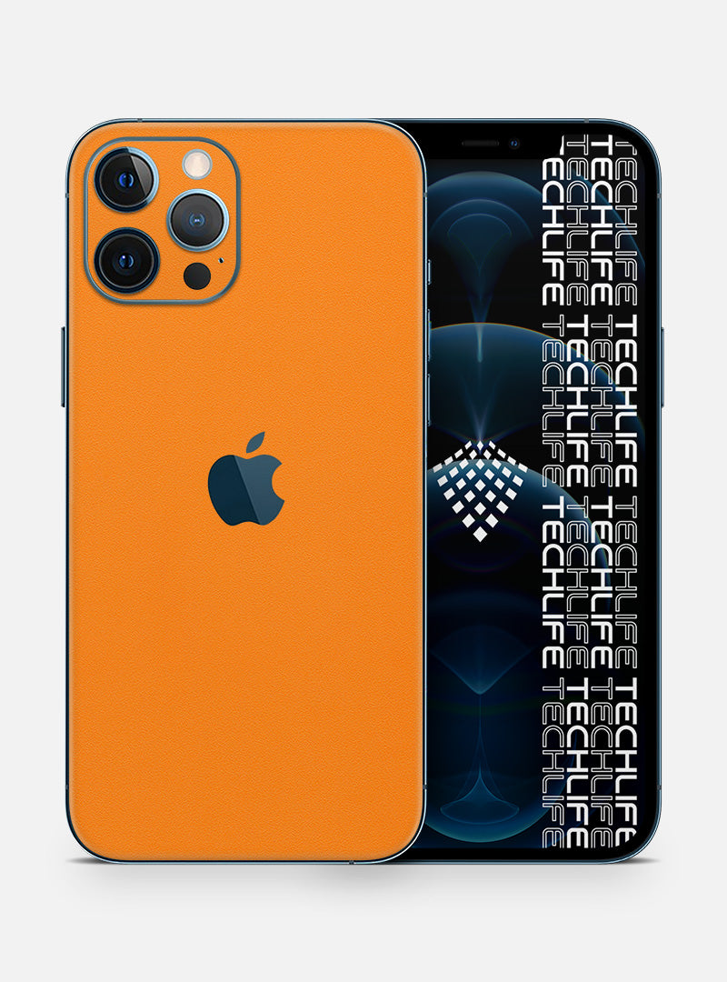 Skin Premium Alcantara anaranjado iPhone 12 Pro Max