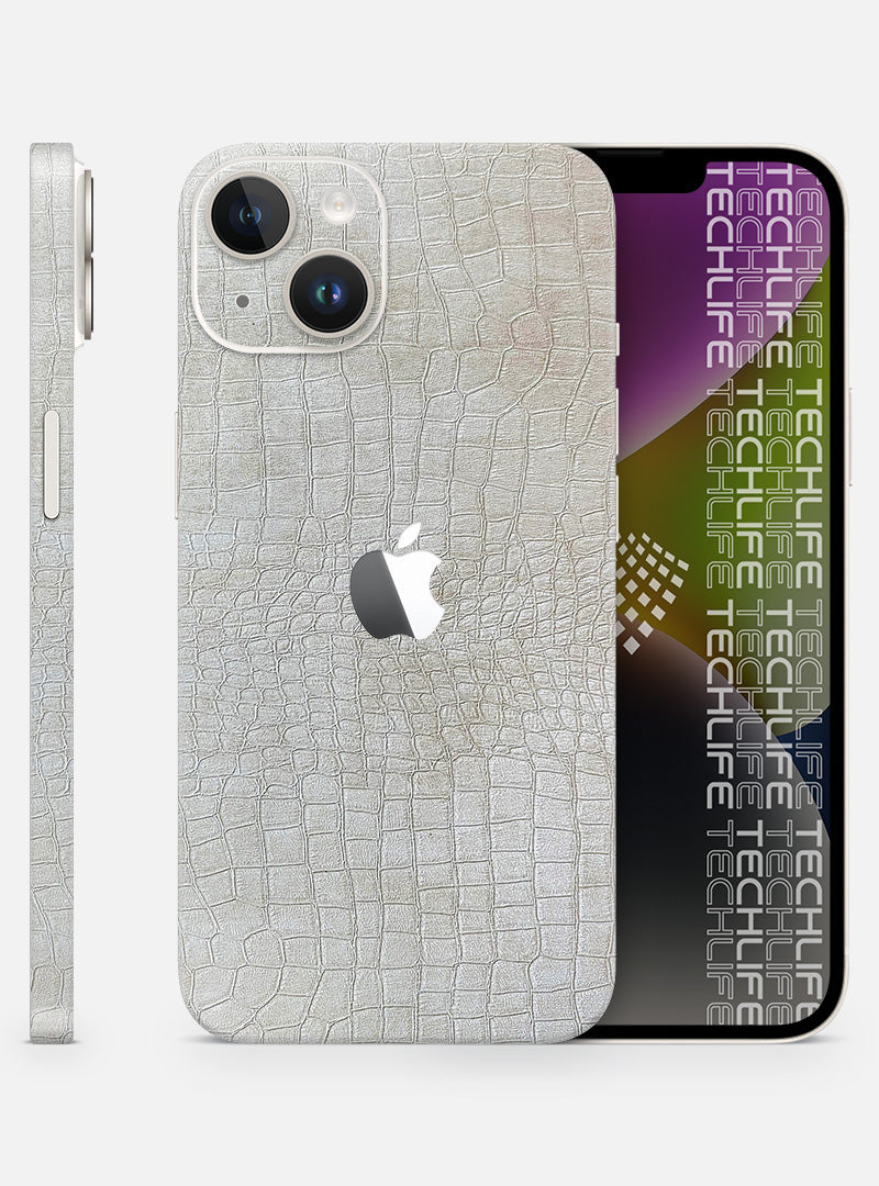 Skin Leather Reptile White para iPhone 14 Plus